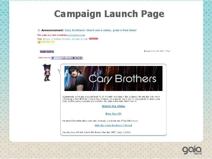 Campaign Launch Page 
