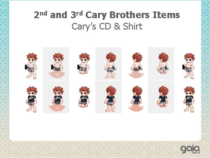 2 nd and 3 rd Cary Brothers Items Cary’s CD & Shirt 