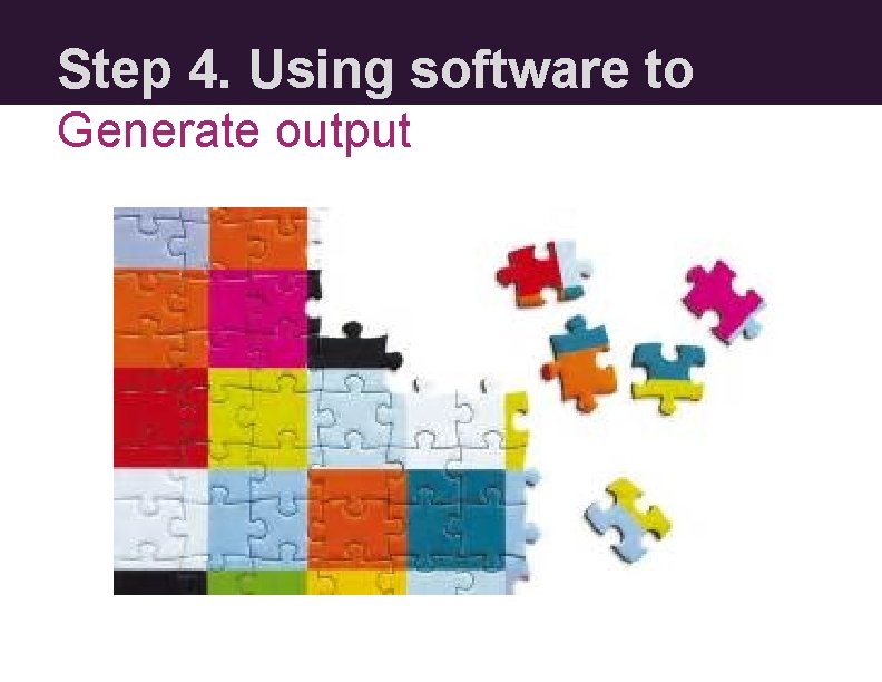 Step 4. Using software to Generate output 