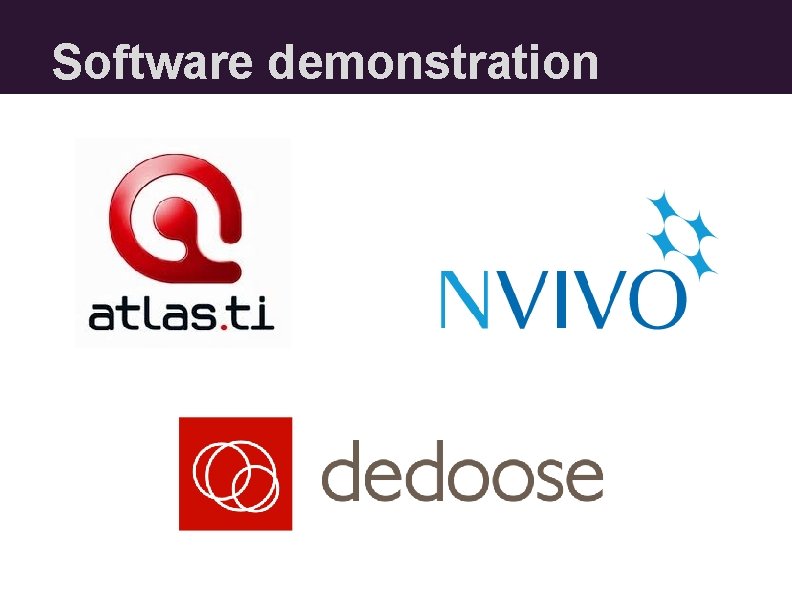 Software demonstration 