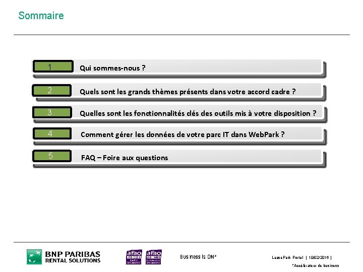 Sommaire 1 2 Qui sommes-nous ? 2 Quels sont les grands thèmes présents dans