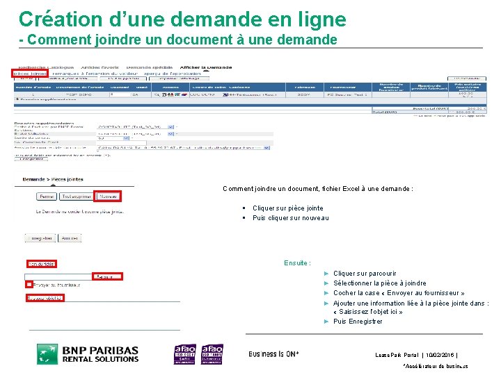 Création d’une demande en ligne - Comment joindre un document à une demande Comment