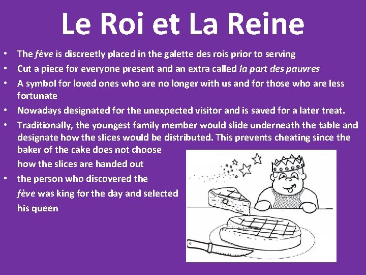 Le Roi et La Reine • The fève is discreetly placed in the galette