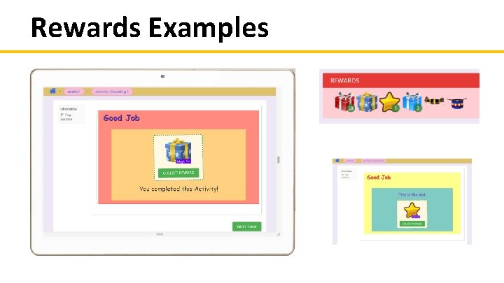 Rewards Examples Rewards Examples