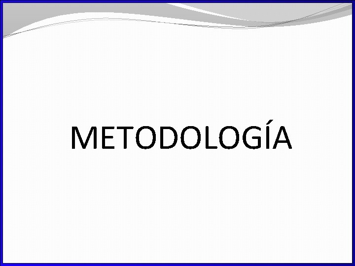 METODOLOGÍA 