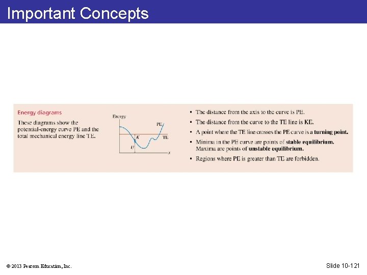 Important Concepts © 2013 Pearson Education, Inc. Slide 10 -121 