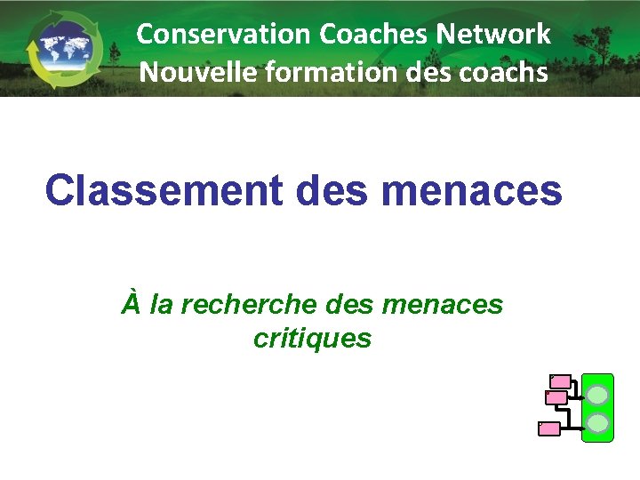 Conservation Coaches Network Nouvelle formation des coachs Classement des menaces À la recherche des