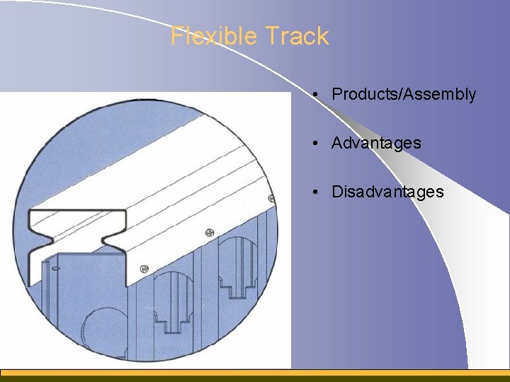 Flexible Track • Products/Assembly • Advantages • Disadvantages 