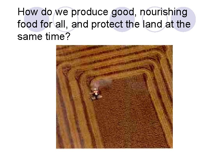 How do we produce good, nourishing food for all, and protect the land at