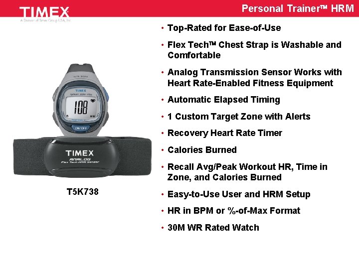 Personal Trainer HRM • Top-Rated for Ease-of-Use • Flex Tech Chest Strap is Washable