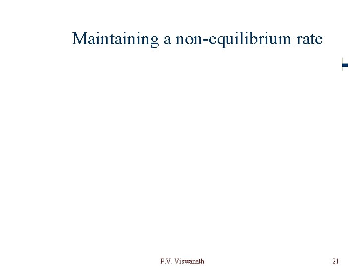 Maintaining a non-equilibrium rate P. V. Viswanath 21 