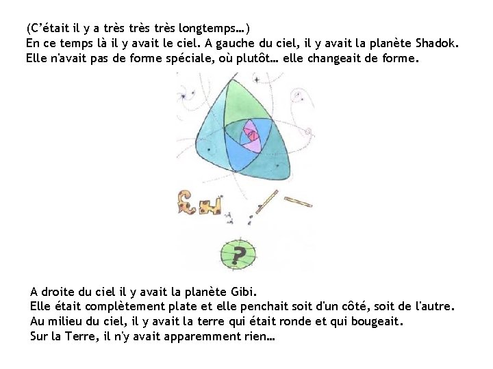 (C’était il y a très longtemps…) En ce temps là il y avait le