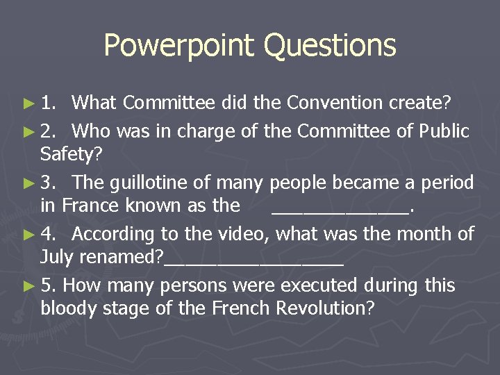 Powerpoint Questions ► 1. What Committee did the Convention create? ► 2. Who was Powerpoint Questions ► 1. What Committee did the Convention create? ► 2. Who was