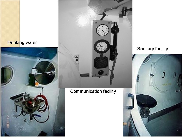 Drinking water Sanitary facility Communication facility 