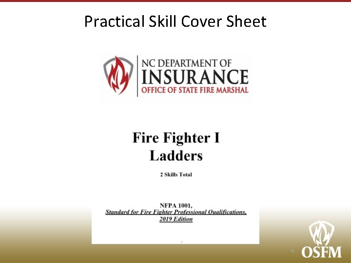 Practical Skill Cover Sheet 25 