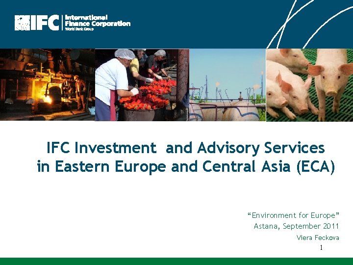 IFC Investment and Advisory Services in Eastern Europe and Central Asia (ECA) “Environment for