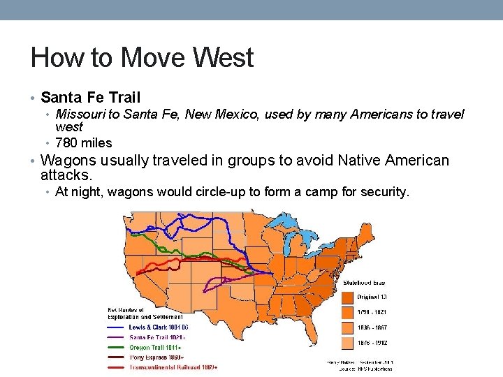How to Move West • Santa Fe Trail • Missouri to Santa Fe, New