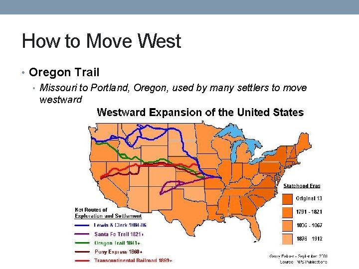 How to Move West • Oregon Trail • Missouri to Portland, Oregon, used by