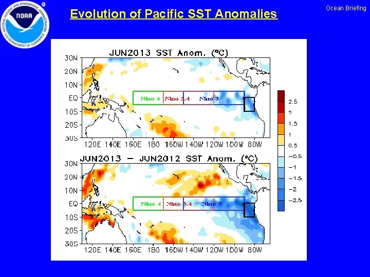 Evolution of Pacific SST Anomalies Ocean Briefing 