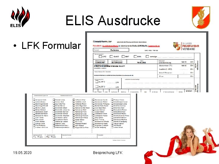 ELIS Ausdrucke • LFK Formular 19. 05. 2020 Besprechung LFK 