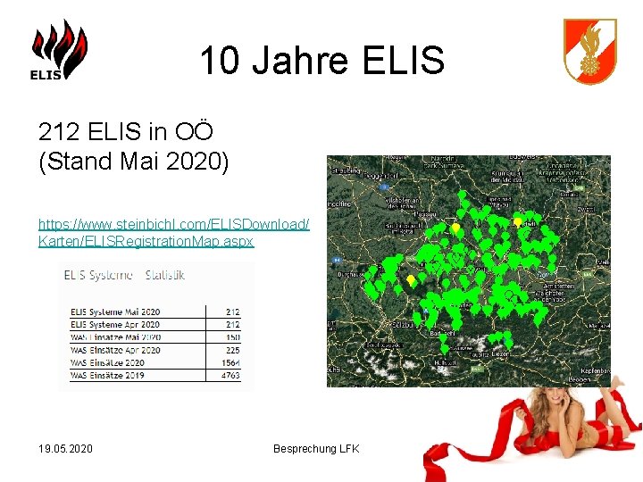 10 Jahre ELIS 212 ELIS in OÖ (Stand Mai 2020) https: //www. steinbichl. com/ELISDownload/