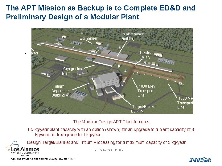 The APT Mission as Backup is to Complete ED&D and Preliminary Design of a