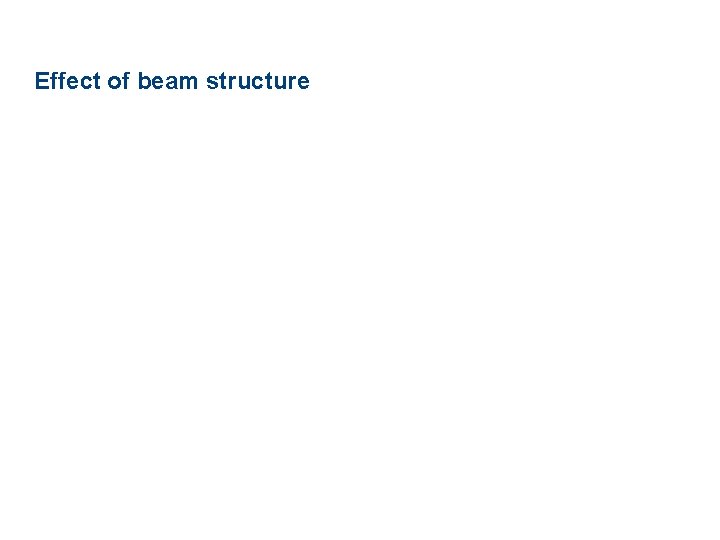 Effect of beam structure 