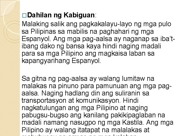 �Dahilan ng Kabiguan: Malaking salik ang pagkakalayu-layo ng mga pulo sa Pilipinas sa mabilis