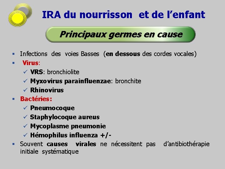 Infections Respiratoires Aigues Basses Ira Du Nourrisson Et