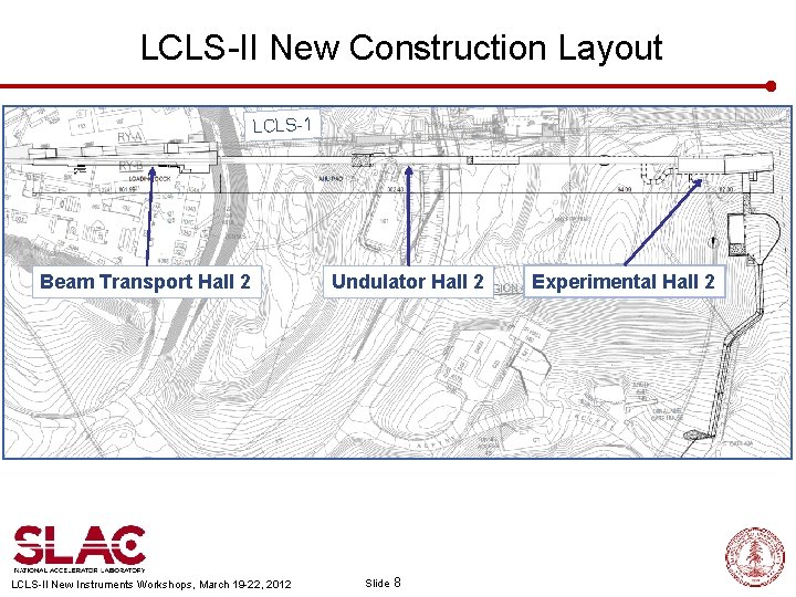 LCLS-II New Construction Layout LCLS-1 Beam Transport Hall 2 LCLS-II New Instruments Workshops, March