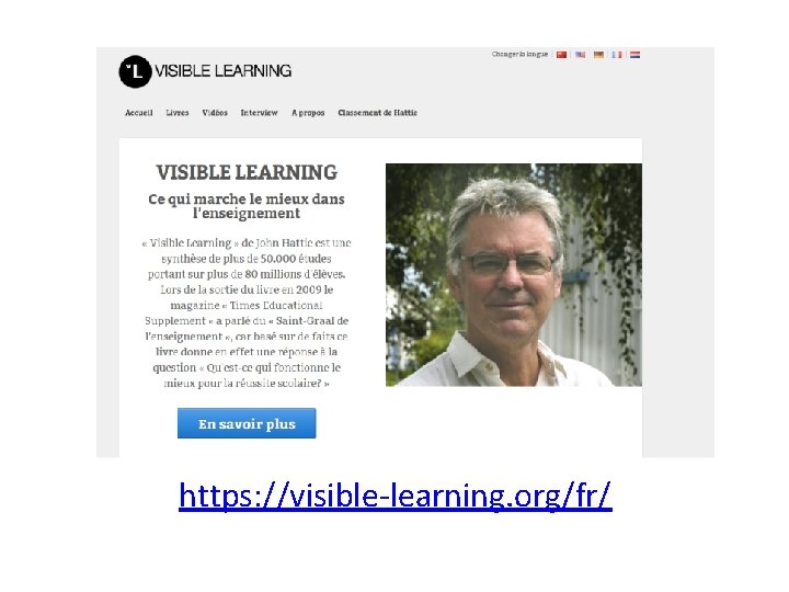 https: //visible-learning. org/fr/ 