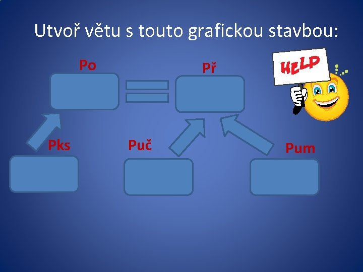 Utvoř větu s touto grafickou stavbou: Po Pks Př Puč Pum 