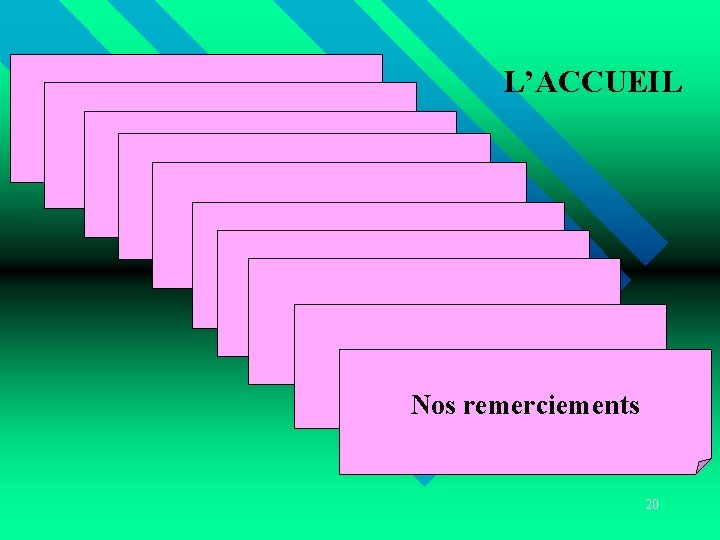 L’ACCUEIL Un éditorial expliquant Une colonne événements ce qu’est ce site Le sablier qui