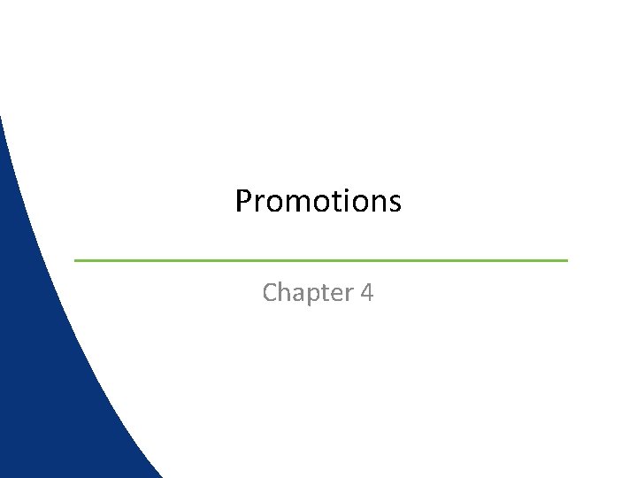 Promotions Chapter 4 