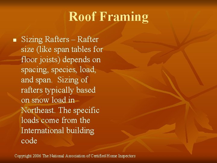 Roof Framing n Sizing Rafters – Rafter size (like span tables for floor joists)
