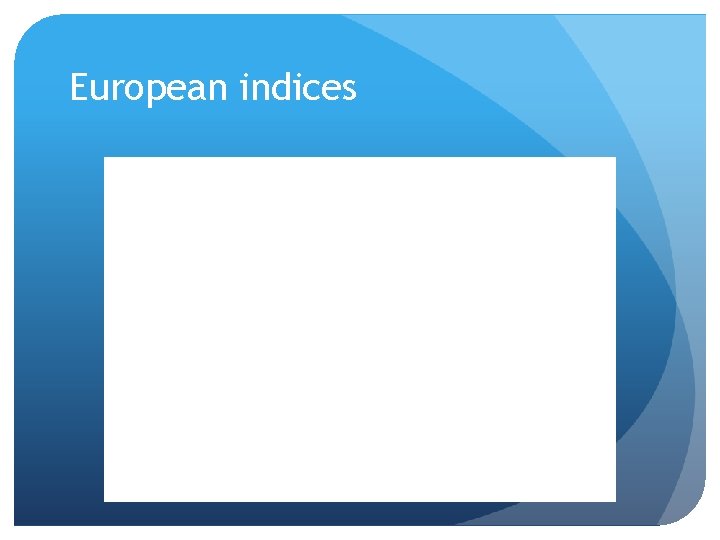 European indices 