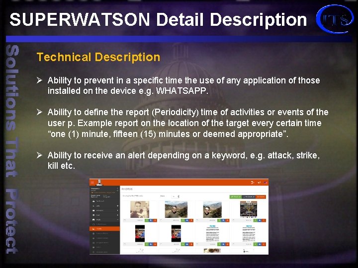 SUPERWATSON Detail Description Technical Description Ø Ability to prevent in a specific time the