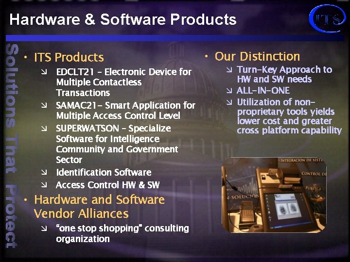 Hardware & Software Products • ITS Products æ EDCLT 21 – Electronic Device for