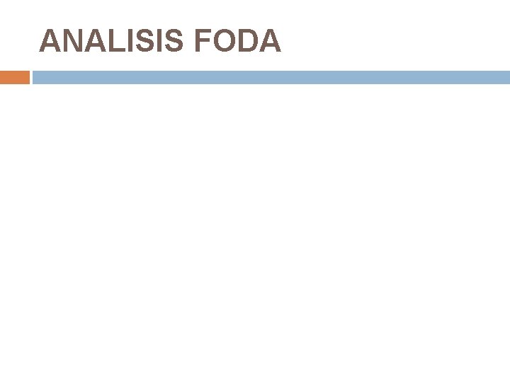 ANALISIS FODA ANALISIS FODA