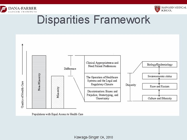 Disparities Framework Kawaga-Singer CA, 2010 