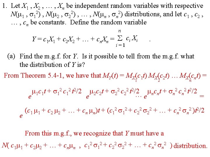 Section 5 5 Important Theorems In The Text