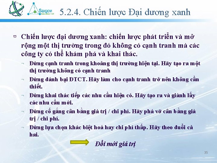 5. 2. 4. Chiến lược Đại dương xanh Chiến lược đại dương xanh: chiến 5. 2. 4. Chiến lược Đại dương xanh Chiến lược đại dương xanh: chiến