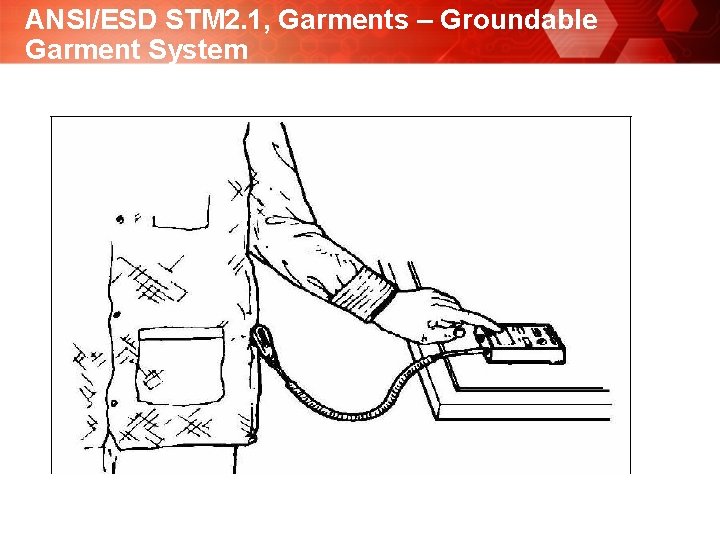 ANSI/ESD STM 2. 1, Garments – Groundable Garment System 