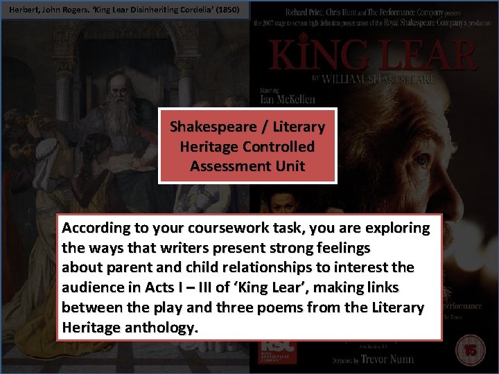Herbert, John Rogers. ‘King Lear Disinheriting Cordelia’ (1850) Shakespeare / Literary Heritage Controlled Assessment