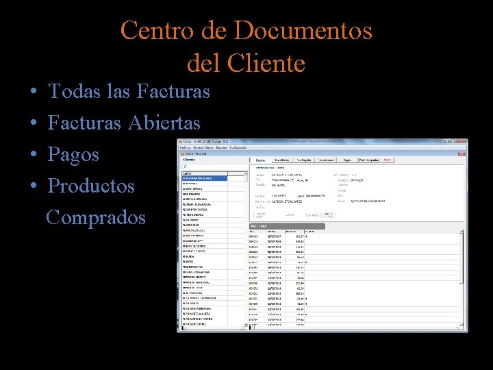 Centro de Documentos del Cliente • Todas las Facturas • Facturas Abiertas • Pagos