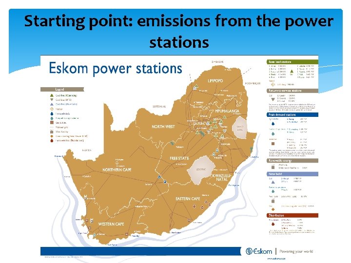 Starting point: emissions from the power stations 16 