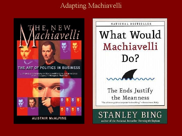Adapting Machiavelli 