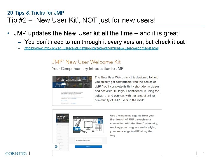 20 Tips & Tricks for JMP Tip #2 – ‘New User Kit’, NOT just