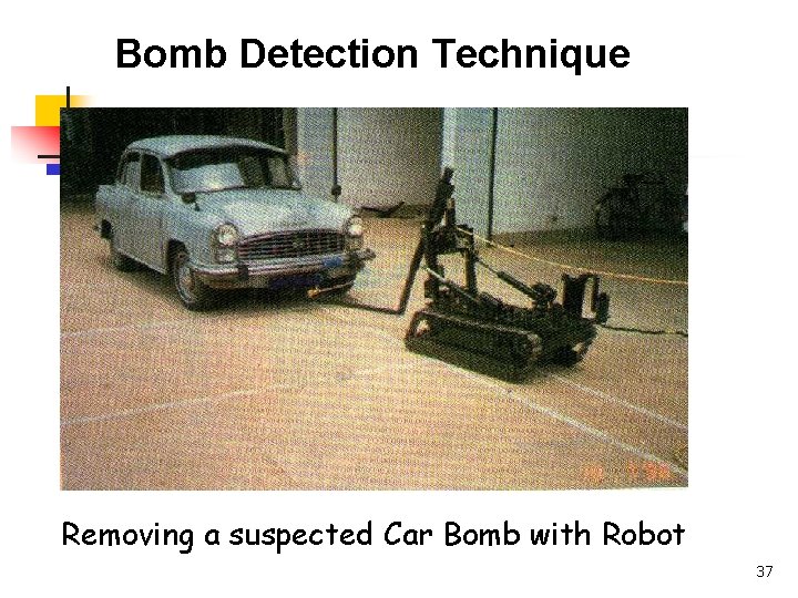 Bomb Detection Technique Removing a suspected Car Bomb with Robot 37 