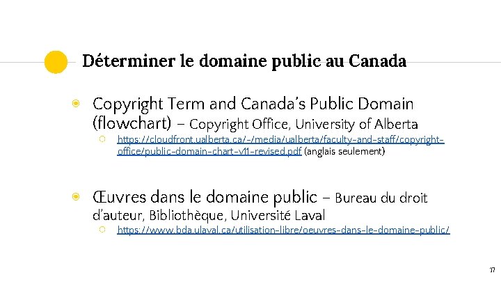 Déterminer le domaine public au Canada ◉ Copyright Term and Canada’s Public Domain (flowchart)